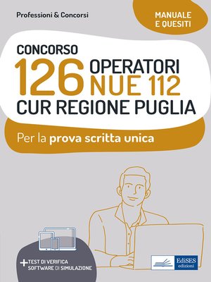 cover image of Concorso 126 Operatori NUE 112--CUR Regione Puglia